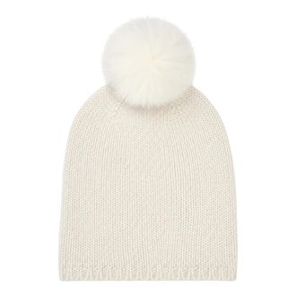 Max Mara Nazione Muts - Dames - Hoeden - Beige - ONE Size - Kasjmier - Accessoires