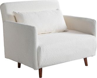 DRAWER Sill&oacute;n cama en tela rizada - Beige
