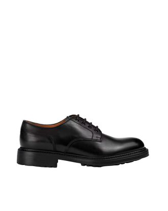 Doucal's Black Leather Lace Up Shoes