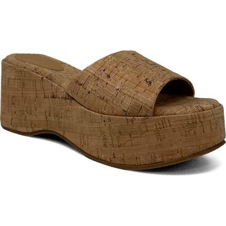 Shushop Ivy Platform Slide Sandal in Cork at Nordstrom, Size 7.5