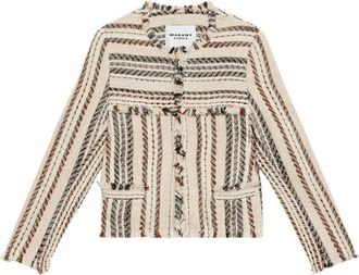 Isabel Marant Jassen, Dames, Beige, L, Katoen, H25 Star Waistcoat