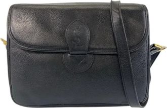 Saint Laurent Pre-owned Cross Body Bags, female, Black, Size: ONE SIZE Pre-owned Leather crossbody-bags