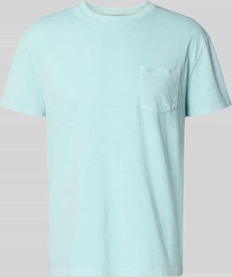 Superdry T-Shirt aus Baumwoll-Leinen-Mix mit Brusttasche in Koralle, Gr&ouml;&szlig;e XXXL