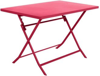 Hesperide Hesperide - Mesa de jardín rectangular plegable Greensboro rojo granate - 4 plazas - Hespéride