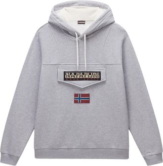 Napapijri Heren Burgee Regular-hoodie (Grijze Melange)