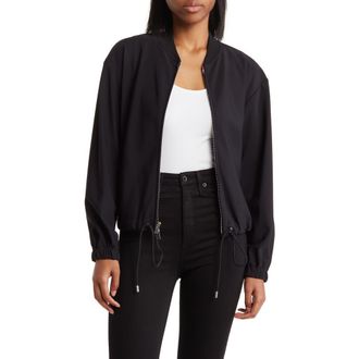 Theory Cropped Zip Jacket in Black at Nordstrom Rack, Size Medium