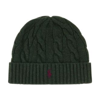 Polo Ralph Lauren Accessoires, Heren, Groen, ONE Size, Wol, Wolmix Muts