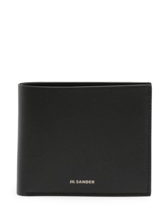 Jil Sander Black Logo leather wallet