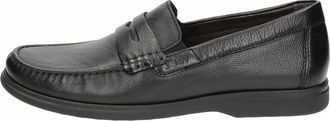 Sioux Mokassin Slipper - Heren - Schoenen - Zwart - Maat: 40 1/2 EU Leer