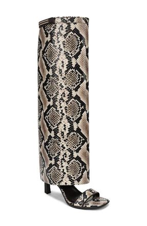 Naturalizer x June Ambrose Nova Shaft Sandal in Natural/Brown Multi at Nordstrom, Size 6.5