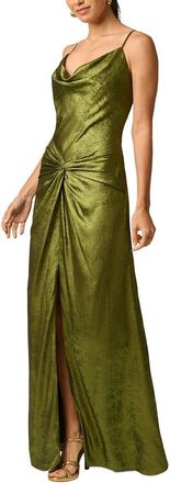 Adrianna Papell Foiled Chiffon Long Dress