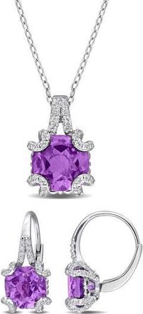 Delmar Amethyst Necklace & Earrings Set in Purple at Nordstrom Rack