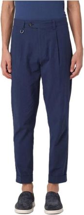 Paolo Pecora Stijlvolle Herenbroek - Heren - Slim Fit Broeken - Blauw - XL - Broeken