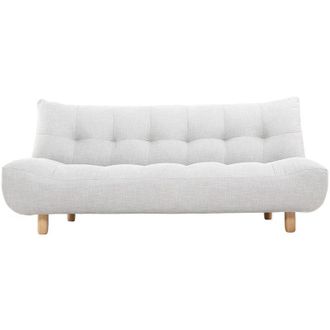Miliboo Divano convertibile design scandinavo grigio e quercia YUMI