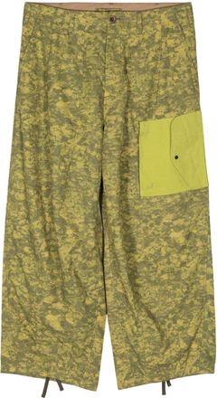 Ten c camouflage-print wide-leg trousers - men - Polyamide/Cotton/Polyester/Polyamide/Cotton - M - Green