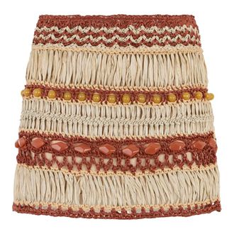 Alberta Ferretti Short Woven Working Skirt - female - Alberta Ferretti - Short Skirts - Multicolor - L - Skirts