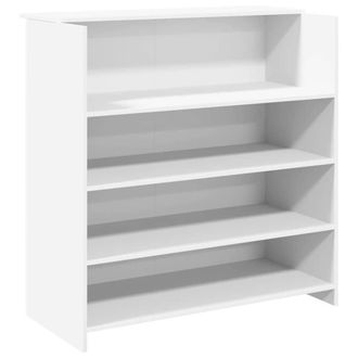 Berkfield Home Reception Desk White 100x50x103.5 cm Engineered Wood