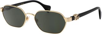Gucci Womens Sunglasses Acetate Gold-Black-Grey Gold/black/grey