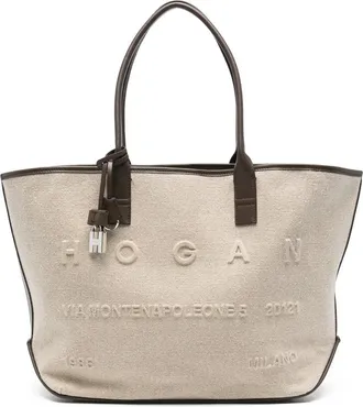 Hogan Embossed-logo Padlock Tote Bag
