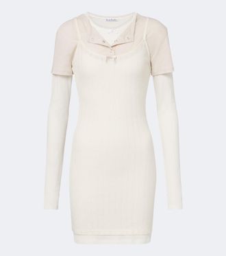 Acne Studios Layered knitted minidress