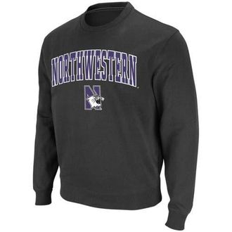 Colosseum Mens Colosseum Charcoal Northwestern Wildcats Arch & Logo Crew Neck Sweatshirt at Nordstrom, Size Xx-Large