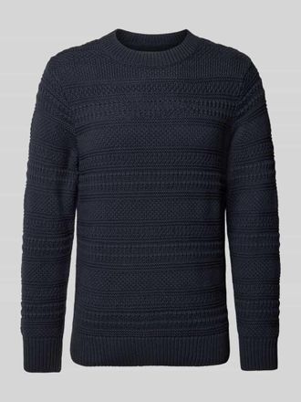 Ragman Strickpullover mit Rundhalsausschnitt in Marine, Gr&ouml;&szlig;e XXL