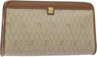 Dior Pre-owned Clutches, female, Beige, Size: ONE SIZE Pre-owned Pouch