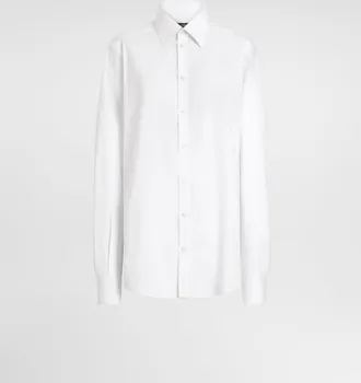 Dolce & Gabbana Cotton Poplin Shirt - Woman Shirts And Tops White 36