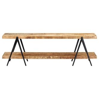 Berkfield Home TV Cabinet 160x40x50 cm Solid Mango Wood in Brown | Size: 160 x 40 x 50 cm