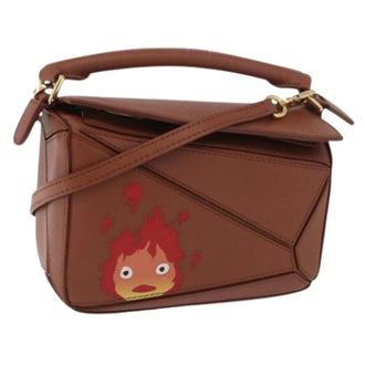 Loewe Pre-owned Small Leather Hand Bag - Dames - Pre-owned - Bruin - Maat: ONE Size Leer