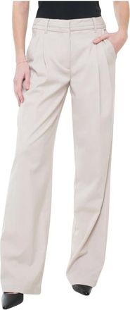Guess Broeken, Dames, Beige, XS, Polyester, Bruna Pinstripe Perfect Pant