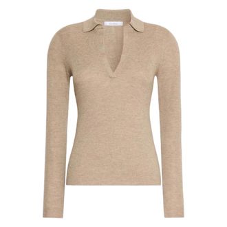 Max Mara Camiseta tipo polo - Knitwear - Mujer - Beige - XS