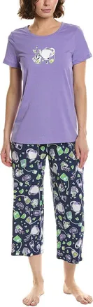 Hue Hue 2Pc T-Shirt & Capri Pajama Set