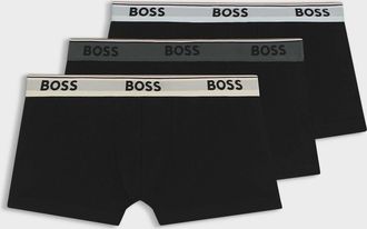 HUGO BOSS Mens BOSS Orange Power Mens 3-Pack Trunks - Open Miscellaneous 967 - Black - Size: 35/34/32/9.5/13/12.5/12/11.5/11/9/16/15.5/15/14.5/14/13.5/10.5/10