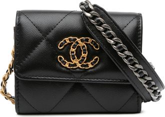 Chanel Geldbeugel Op Ketting Gequilt