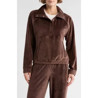 Yogalicious Double Butter Santa Monica Pullover in Classic Brown at Nordstrom Rack, Size X-Small