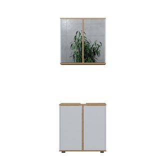 Vicco Set De Muebles De Ba&ntilde;o Didi, Blanco/artesano, 2 Partes, Unidad Base 60 Cm