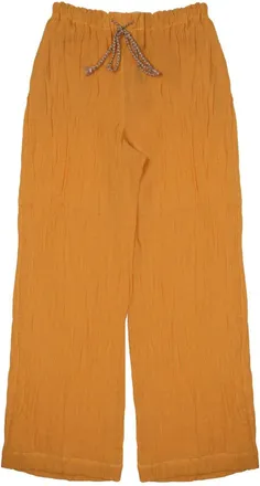 120% Lino Wide-Leg Cotton-Lined Linen Pants