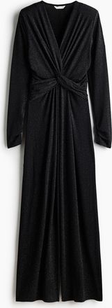 H&M Glitzernder Jumpsuit - Schwarz