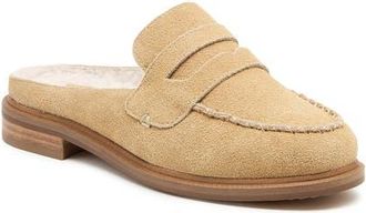 Kelsi Dagger Lock Faux Shearling Lined Mule in Bison at Nordstrom, Size 8.5