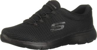 Skechers Womens Summits Artistry Chic Sneaker, Black Mesh Black Trim, 5.5 UK