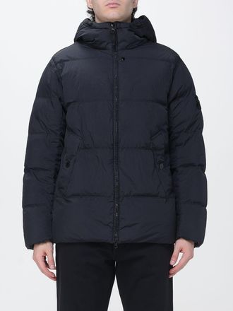 Stone Island Piumino in nylon impermeabile con cappuccio e logo Compass