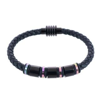 Trafalgar Store Subtle Color Magnetic Secure Clasp Leather Bracelet at Nordstrom