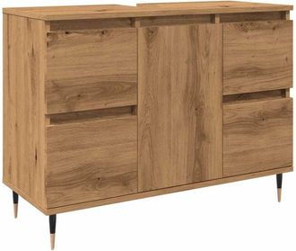 vidaXL Bathroom Cabinet Artisan Oak 80x33x60 cm Engineered Wood Vidaxl