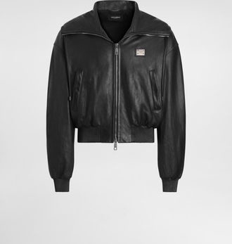 Dolce & Gabbana Lambskin Nappa Jacket - Man Coats And Jackets Black 48