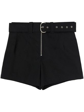 Jil Sander belted denim shorts - Black