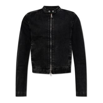 Diesel Denim Jackets, female, Black, Size: XS Jacket De-Mornin
