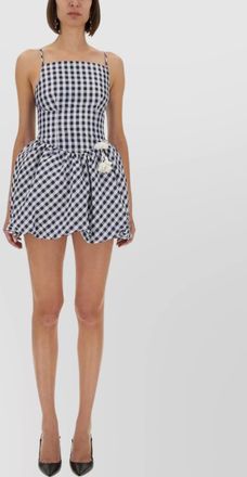 Self Portrait checkered mini dress