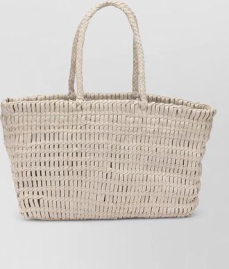 Dragon Diffusion terrafino medium tote bag woven handles