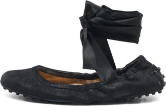 Tod's Ballerine con nastro - Nero